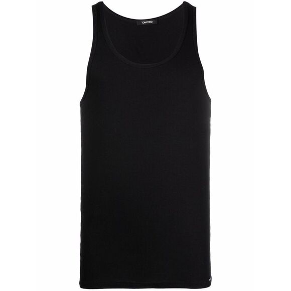 Tom Ford Men Cotton Blend Ribbed Tank Top
